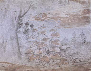 Claude Lorrain Figures behind Plants (mk17) oil painting picture
